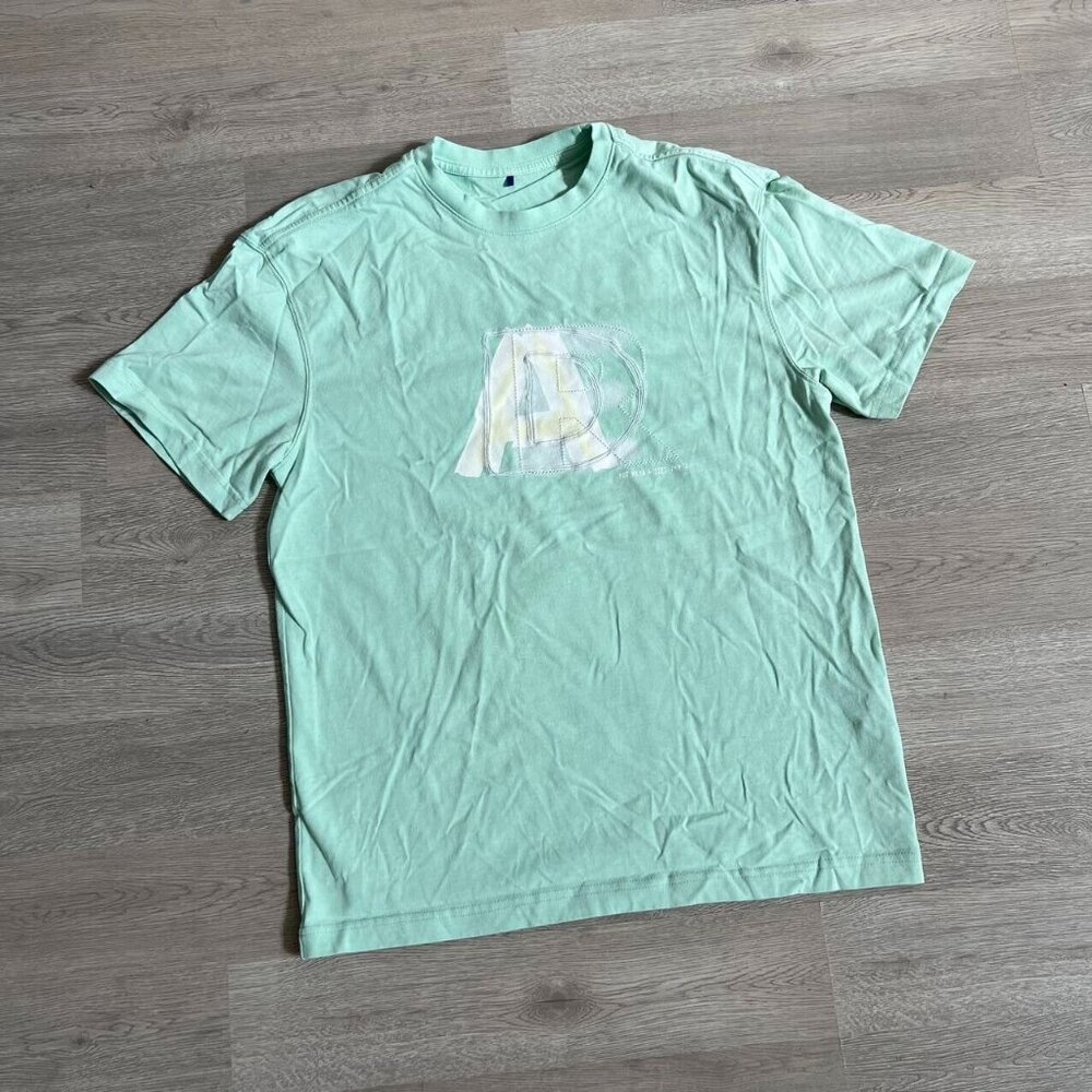 Ader Error Unisex T-Shirt Tee Short Sleeve Cotton Blend Logo A1/S Green